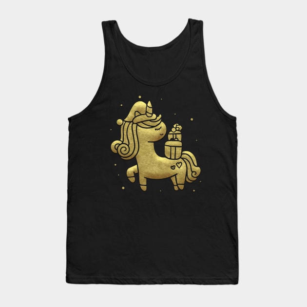 Gold Unicorn Gifts Tank Top by Imutobi